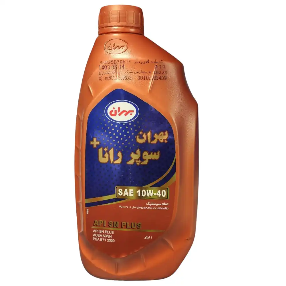 روغن موتور بهران سوپر رانا پلاس 10W40 SN PLUS حجم 1 لیتر