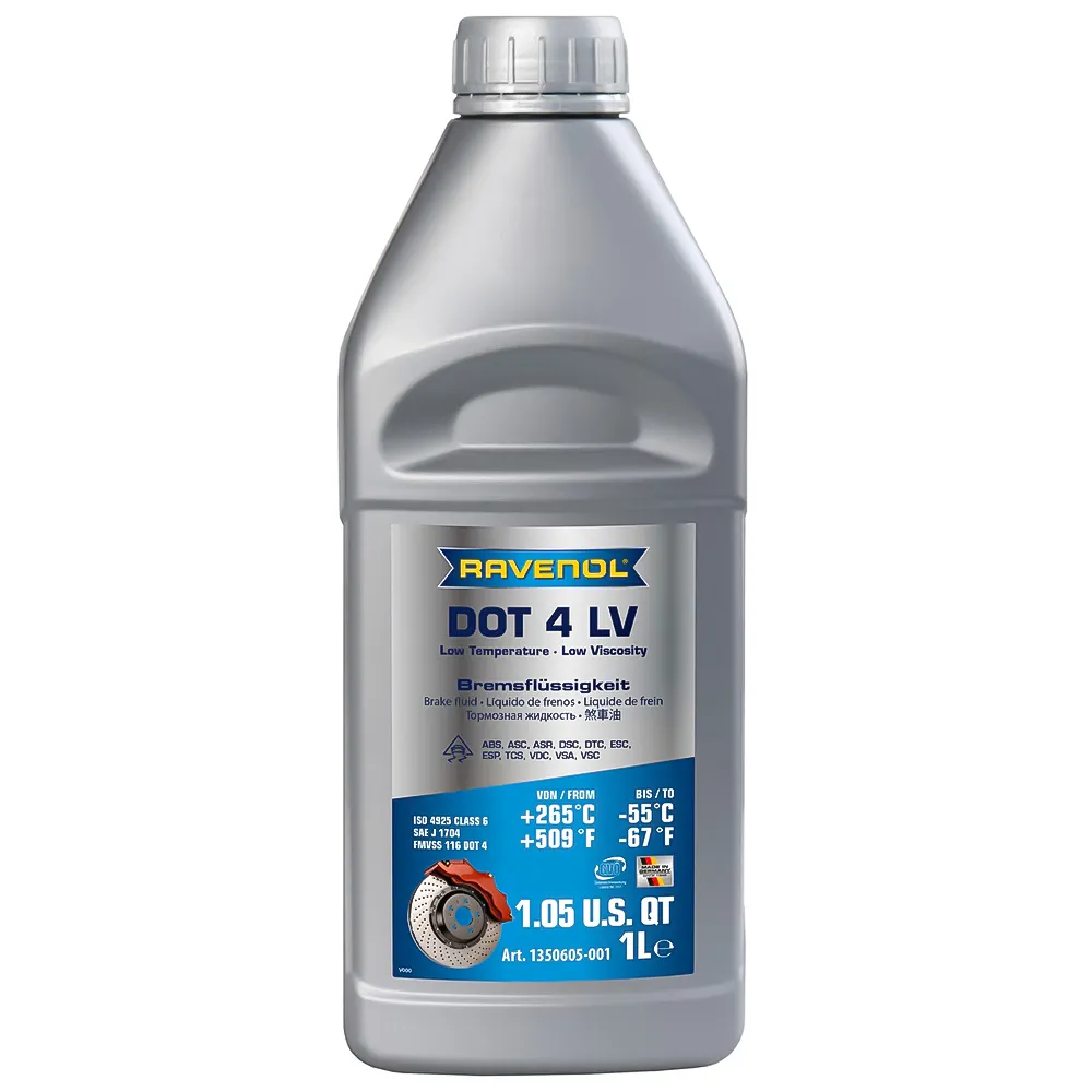 روغن ترمز راونول DOT 4 LV حجم 1 لیتر