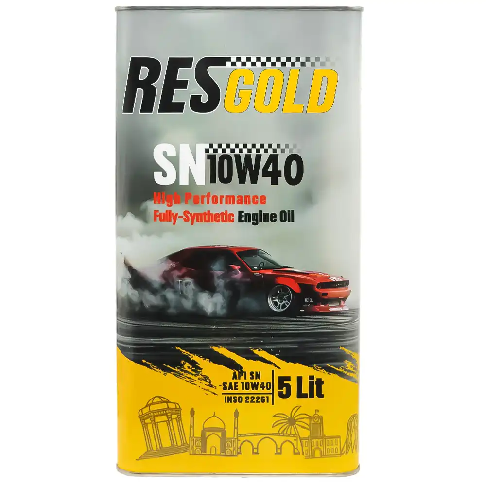 روغن موتور رسکو RES GOLD SN 10W40 حجم 5 لیتر